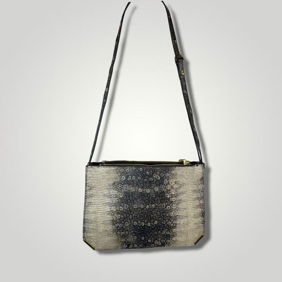 J Crew NWT Adjustable Faux Snakeskin Crossbody Adjustable Bags Purses Gray p1008 - Picture 2 of 4